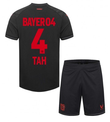 Bayer Leverkusen Jonathan Tah #4 Hemmaställ Barn 2023-24 Kortärmad (+ Korta byxor)